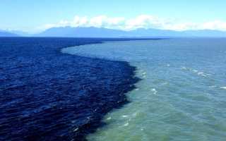 Граница океанов с разной водой