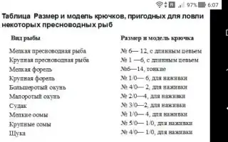 Рыболовные крючки: нумерация и классификация